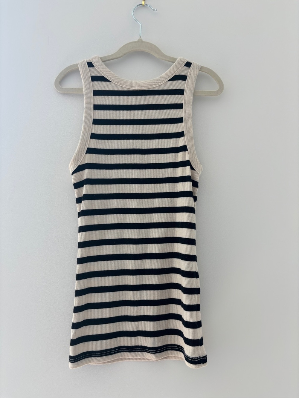 A New Day - Striped Tank Top in Black and Cream